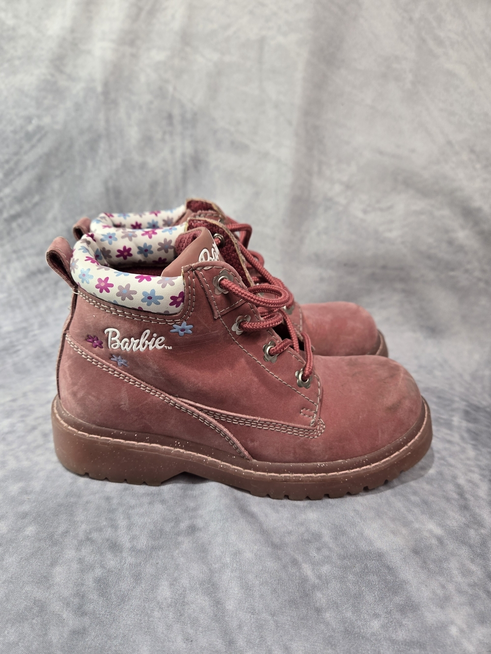 Barbie Kids' Dusty Rose Lace-Up Boots